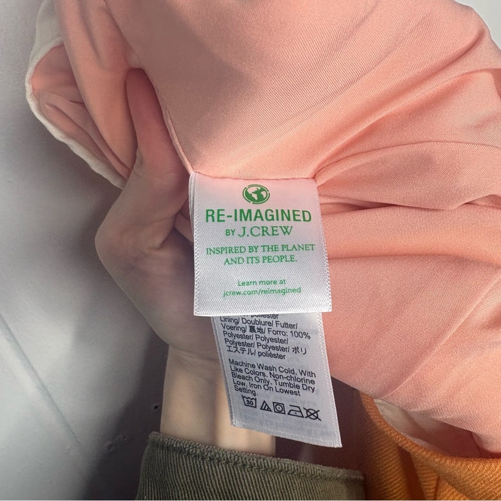 J.Crew Slim-Fit Flare Linen Trouser in Coastal Sunset Pale Orange Spring Color 4 - Picture 10 of 12